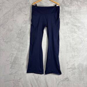 Fabletics Womens Navy Blue High Rise Flare Leg Yoga Activewear Pants O0847